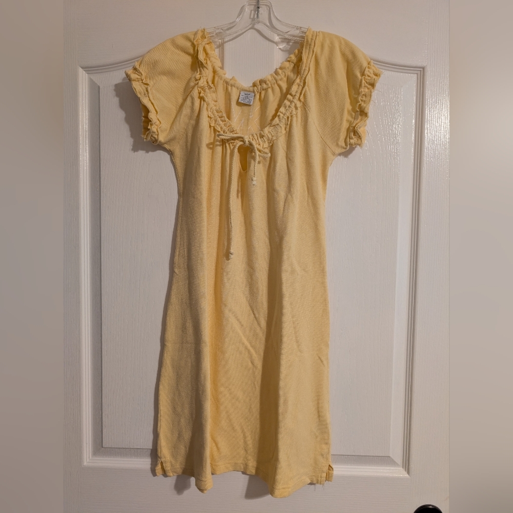 Michael Kors® Cotton Yellow Ruffled Women's Dress